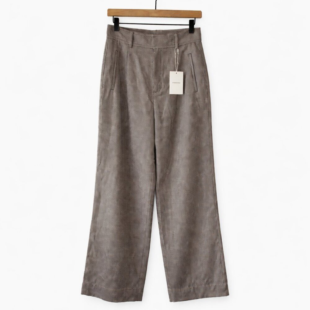 Everlane Way-High Drape Trousers 6S Houndstooth NWT High Rise Wide Leg - Picture 2 of 6